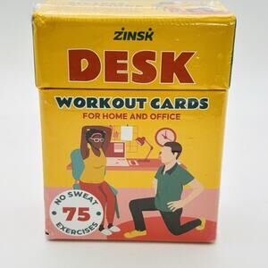 75 Desk Workout Cards 25 Stretches 50 Bodyweight Exercises for Office New Sealed